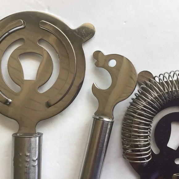 WMF BARWARE GERMANY STAINLESS STEEL BAR SET ANIMAL FACES - Picture 7 of 8